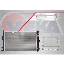 VEKA-16-3212 - Su Radyatoru Mekanık Opel Vectra A 1.6 A-T 1989-1995