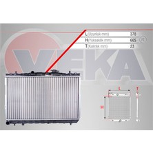 VEKA-16-2114B - Su Radyatoru Brazıng Hyundaı Elantra 1.6i M-T Ac+/- 2001-2007