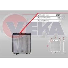 VEKA-16-3329 - Su Radyatoru Mekanık Peugeot 207 (Wa,wc) 1.4 Hdı M-T Ac+/- 2006-2012