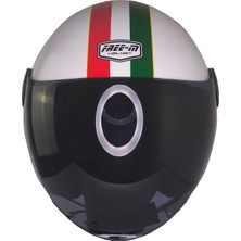 Motosiklet Yarım Kask Güneş Vizörlü Ece 22.06 Motor Kaskı Italy Gold