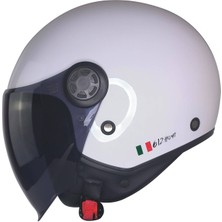 Motosiklet Yarım Kask Güneş Vizörlü Ece 22.06 Motor Kaskı Italy Gold
