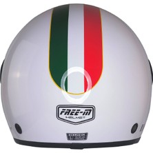 Motosiklet Yarım Kask Güneş Vizörlü Ece 22.06 Motor Kaskı Italy Gold