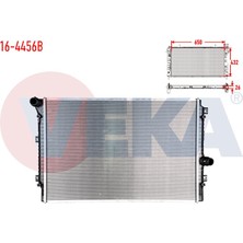 VEKA-16-4456B - Su Radyatoru Brazıng Volkswagen Caddy Iv (Sab, Saj) 2.0 Tdı A-T/m-T Ac+/- 2015-