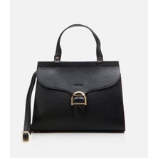 Hotiç Kadın Deri Siyah Omuz Çantası