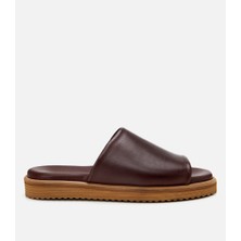 Hotiç Erkek Deri Kahverengi Ultra Hafif Tabanlı Terlik