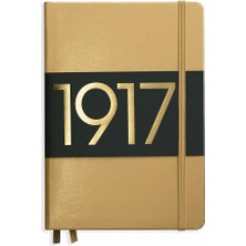 Leuchttrum 1917 Çizgili Sert Kapak Defter A5 Gold 355517