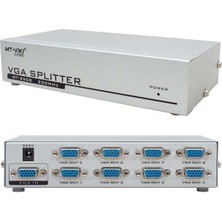 Zibox PowerMaster PM-2553 8 Port VGA Dağıtıcı Çoğaltıcı Splitter 9 Volt Adaptörlü 1920X1440 250Mhz
