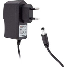 Powermaster PM-8118 12 Volt - 1 Amper 5.5*2.5 mm Uçlu Plastik Kasa Priz Tipi Adaptör