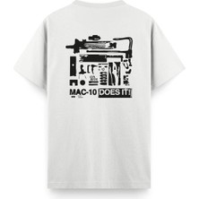 Mac 10  Sırt Baskılı Bisiklet Yaka Erkek Tshirt