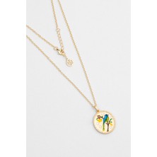 Serenat Kuşu 18 Ayar Sarı Altın Kaplama 44 cm Gümüş Kolye