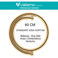 Valtemo 60 cm Gold - Altın - Sarı Batarya Duş Seti Bağlantı Hortumu VS-216