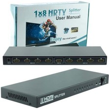 Powermaster PM-14218 1 Giriş 8 Çıkış Port 1080P Fhd HDMI Dağıtıcı Splitter (8li Çoklayıcı)