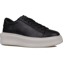 Lufian Siyah Gage Erkek Deri Sneaker Ayakkabı