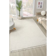 Krem Yumuşak Dokulu Halı Salon Oturma Odası Mutfak Yatak Çocuk Odası Yolluk Dokuma Makine Halısı