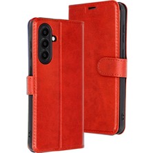 Samsung Galaxy A36 Kılıf Trend S Plus Kapaklı Kılıf - Kırmızı