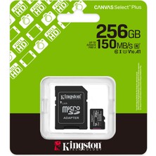 256 GB Kıngston Canvas Select Plus Mıcro Sd Card CL10 Fiyatı 256 GB Kıngston Canvas Select Plus Mıcro Sd Card CL10 Fiyatı