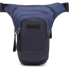 Mavi, Hafif ve Koruyucu Pedli Erkek Bacak ve Göğüs, Motorcu ve Kurye Çantası