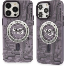 iPhone 14 Pro Max Kılıf Apollo Magneticsafe Desenli Kapak - Apollo Mor - 5