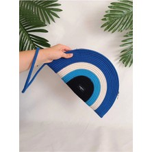Veronica Art Kadın Omuz Plaj Çantası ve Clutch El Çantası Nazar Boncuğu Renkli