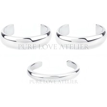 3’ lü ayak parmak yüzük seti, 925 ayar gümüş