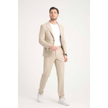 Erkek Takım Elbise Slim Fit En Boy Likra