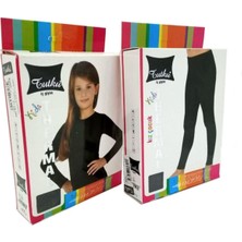 Bonbonetti Chocolate Baby&Kids Termal Kız Çocuk Tayt ve Body Takım -20 +20 Derece Tam Koruma