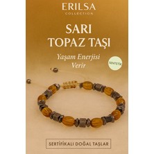 Sertifikalı Sarı Topaz Taşı Bileklik - Sentetik Canlılık ve Ruhsal Aydınlanma Taşı