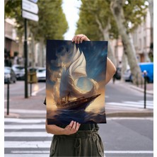 Çerçevesiz Poster Soyut Gemi - Dijital Baskı - Gemi
