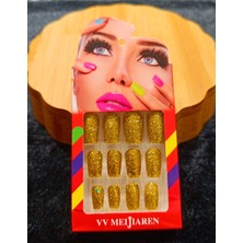 Monalisa Home Lüks Simli Figürlü Takma Tırnak