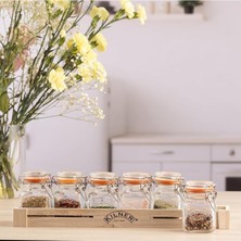 Turuncu Kilner Klipsli Baharat Kavanozu Seti, Şık ve Kullanışlı Mutfak Aksesuarı