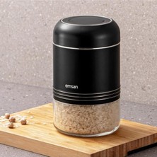 900 ml Siyah Saklama Kavanozu, Şık ve Fonksiyonel Saklama Çözümü