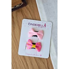 2'li Fiyonklu Kurdele Saçsız Bebek Tokası - Az Saçlı Kız Bebek Toka Seti Çıtçıtlı Yenidoğan Tokası