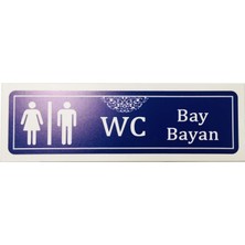 Bay Bayan Wc Yazılı Kapı Isimliği, Bay Bayan Wc Yönlendirme Levhası (Bay Bayan Wc)