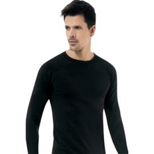 Kota Erkek Siyah Uzun Kol Sıfır Yaka Termal Body 2006