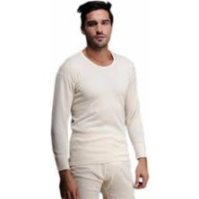 Momslab Erkek Krem Erkek Yün Uzun Kol Fanila ELF568HASERUZKLCCM