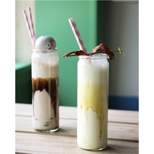 600 ml Silindir Smoothie Seti, 2'li Beyaz Paket