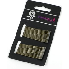 24'lü Mat Gold Sarı Renk Tel Toka 5cm - Yumuşak Uçlu Acıtmaz Renkli Kadın Tel Saç Tokası