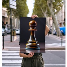Çerçevesiz Poster Piyon - Dijital Baskı - Piyon - Satranç