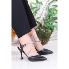 Fort 35691 Cilt Biye Taşlı Topuklu Abiye Ayakkabı Kadın Ayakkabı