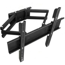 Beyaz, Çift Kollu Hareketli LCD Tv Duvar Askı Aparatı, Güvenle ve Şık Tasarım.