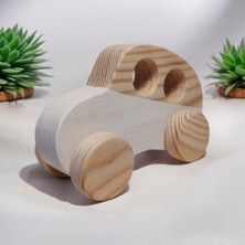 El Yapımı Doğal Ahşap Oyuncak Araba, Çocuklar Için Şık ve Güvenli Seçenek