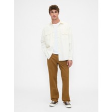 Gap Erkek Kahverengi Relaxed Straight Utility Pantolon
