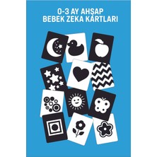 0-3 Ay Ahşap Bebek Zeka Kartları, Siyah, Güvenli ve Eğlenceli Öğrenme Seti