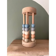 Doğal Ahşap Montessori Abaküs Matematik Öğrenme Oyuncağı Bebek Odası Dekoru