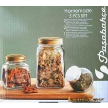 Turuncu 5'li Kavanoz Seti, Şık ve Kullanışlı Ev Dekoru Için Ideal Seçenektir.