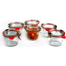 Beyaz 80 ml 6'lı Cam Kavanoz Seti, Saklama ve Dekorasyon Için Ideal