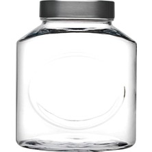 Beyaz 1000 cc Metal Kapaklı Elips Kavanoz, Güçlü ve Şık Saklama Çözümü