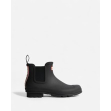 Hunter Originals Chelsea Tri Colour Logo Erkek Siyah Kısa Bot Erkek Siyah Kısa Bot Mfs3354rma-Blk