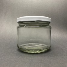 10 Adet 300 cc Cam Kavanoz, Beyaz Metal Kapaklı, Şık ve Kullanışlı Set