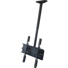 Tv Tavan Askı Aparatı, Siyah, 75 Inç Uyumlu, Güvenli ve Pratik Montaj Çözümü